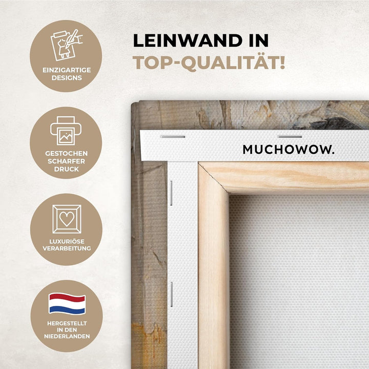 MuchoWow© Leinwand 50x70 cm Deko Schlafzimmer Aesthetic Leinwandbilder Wohnzimmer Gemälde Foto Gesch