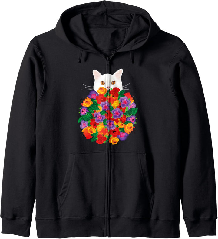 Gentleman mit Blumenstrauss nicht nur zum Geburtstag. Kapuzenjacke