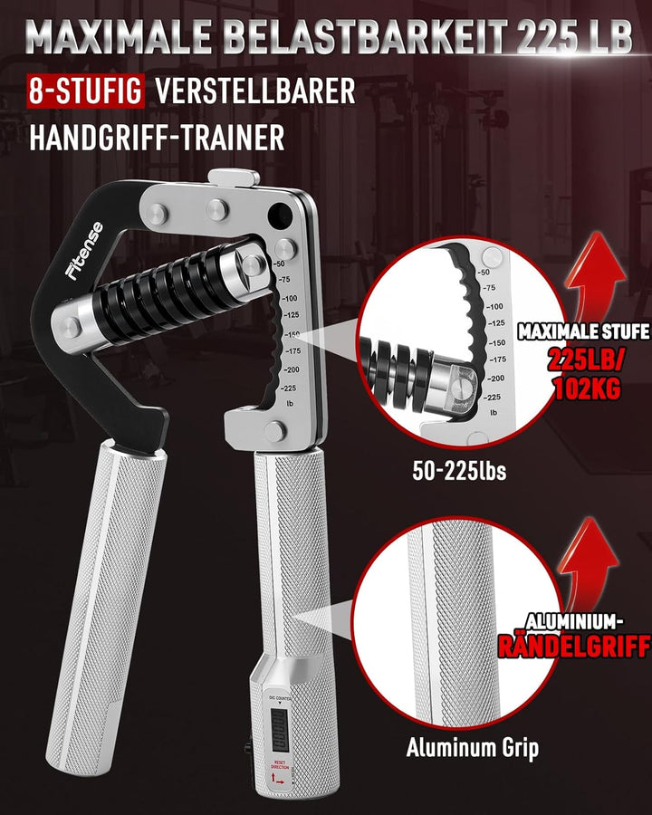 Handtrainer Fingertrainer, Grip Griffkrafttrainer(50-225LB), Griffkraft Trainer Trainer für Handgele