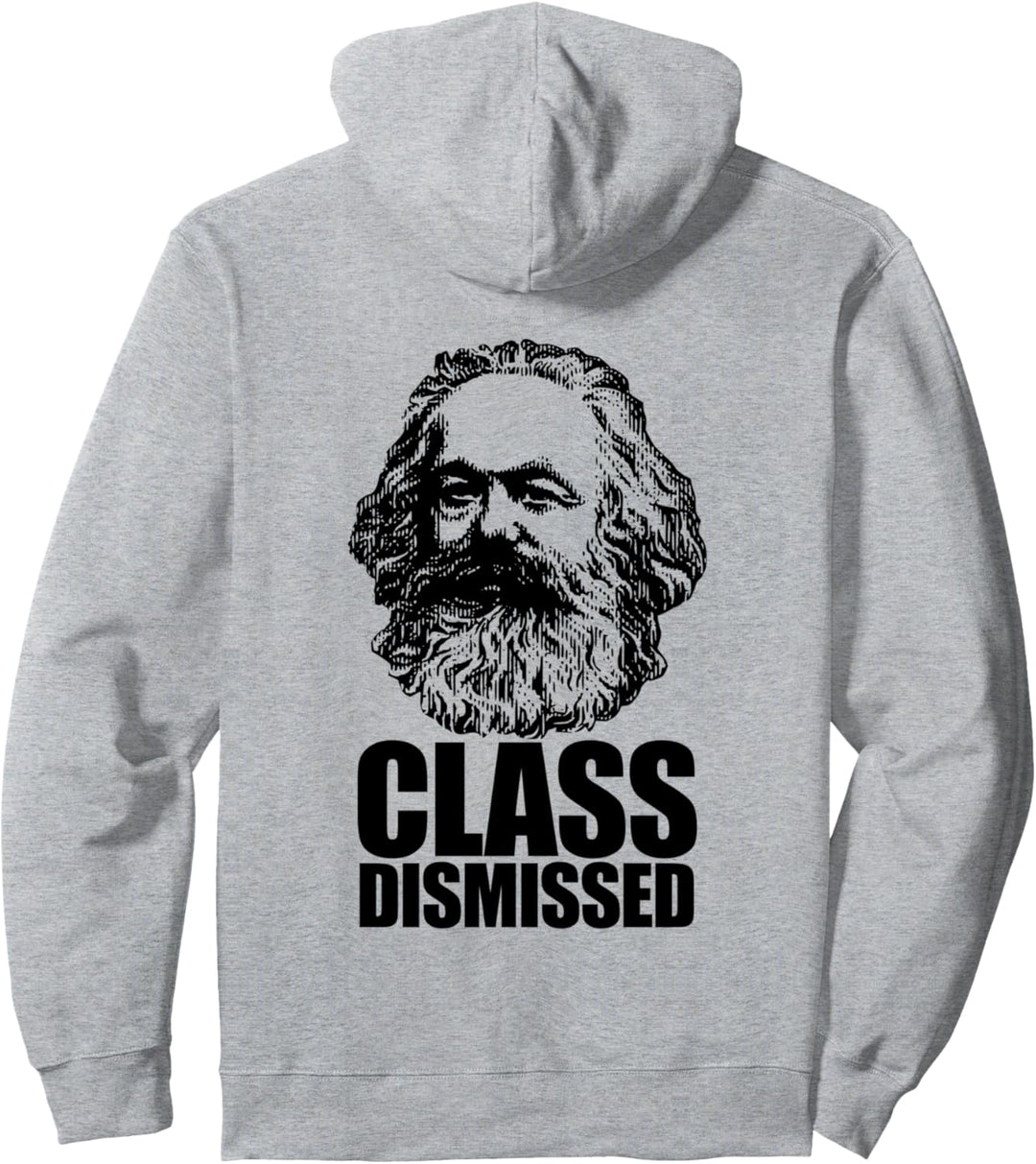 Karl Marx lustige kommunistische Meme auf der Rückseite. Pullover Hoodie