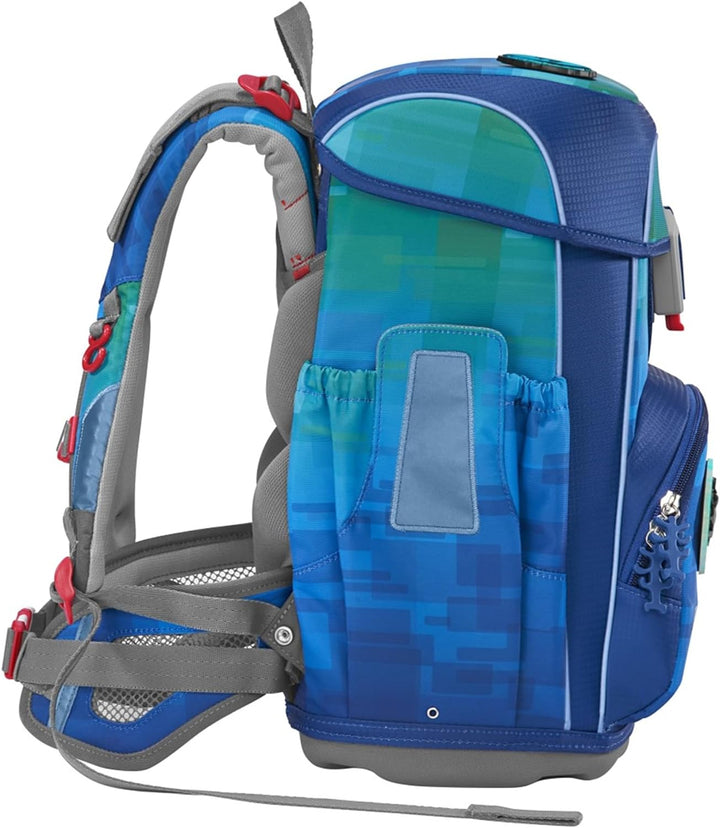 Step by Step Schulranzen-Set CLOUD OCEAN, 5-teilig, ergonomischer Tornister mit Reflektoren, aus Oze