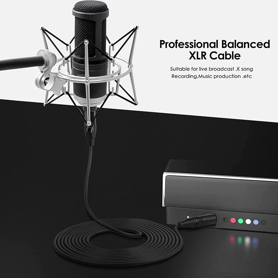 SHULIANCABLE Mikrofonkabel XLR Kabel, XLR Stecker auf XLR Buchse, Mikrofonkabel für Mikrofon, Verstä
