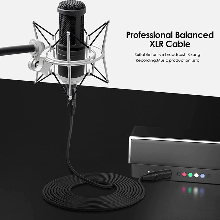 SHULIANCABLE Mikrofonkabel XLR Kabel, XLR Stecker auf XLR Buchse, Mikrofonkabel für Mikrofon, Verstä
