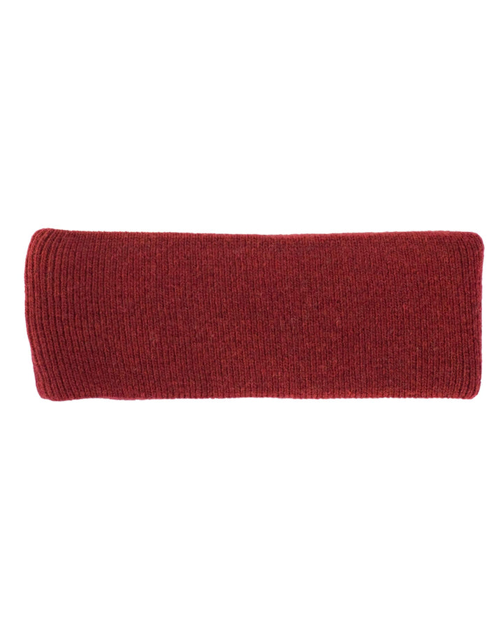 FosterNatur, Merino Stirnband mit Baumwollfutter, 100% Wolle Russet Red, Russet Red