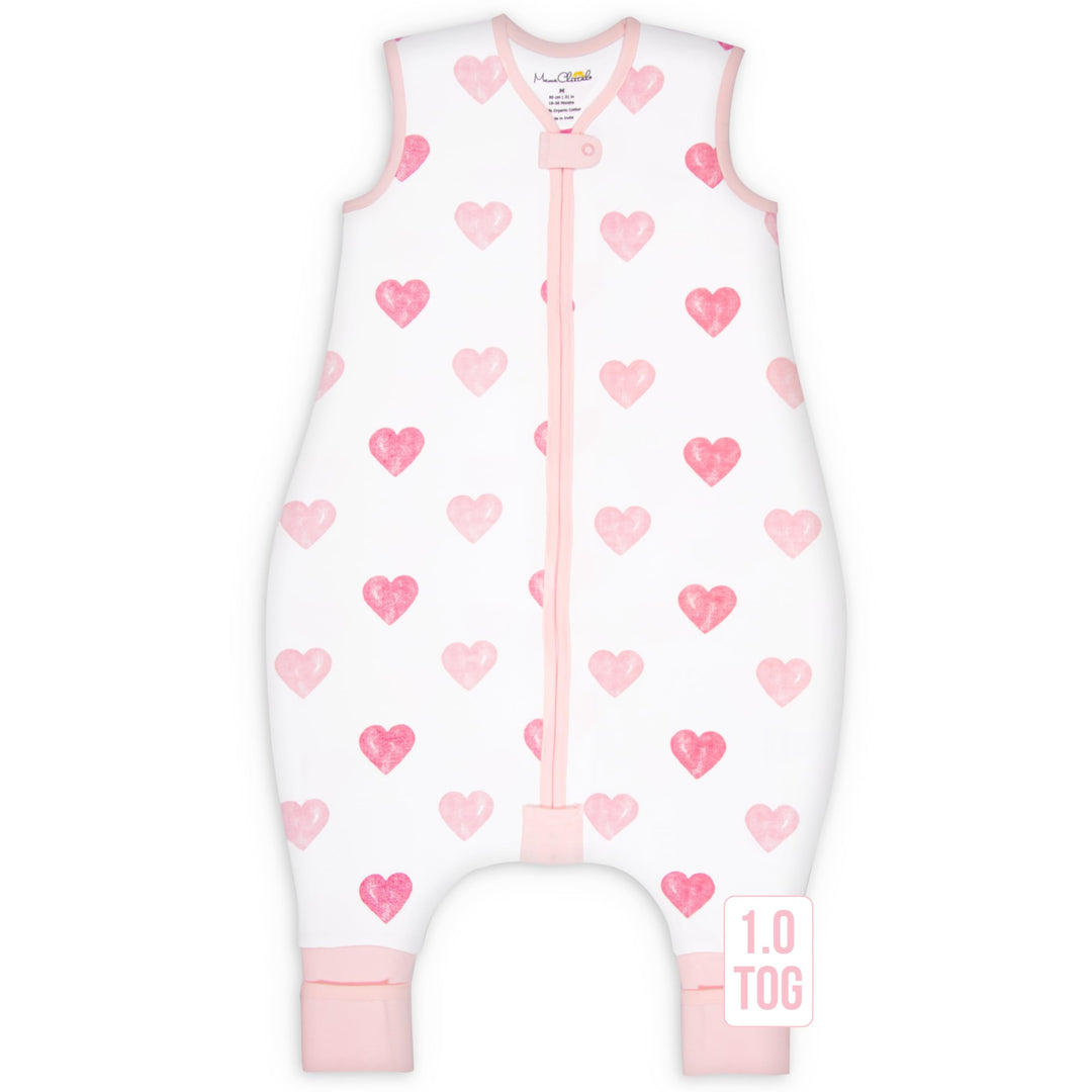 Mama Cheetah Baby Schlafsack, Bio-Baumwolle, Tragbare Babydecke, Schlafsack mit 2-Wege-Reissverschlu