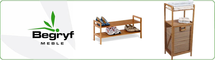 Bambus, Garderobenbank, dielen- &amp; flurmöbel, Schuhregal mit sitzbank, Shoe cabinet, Schuhbank mit si