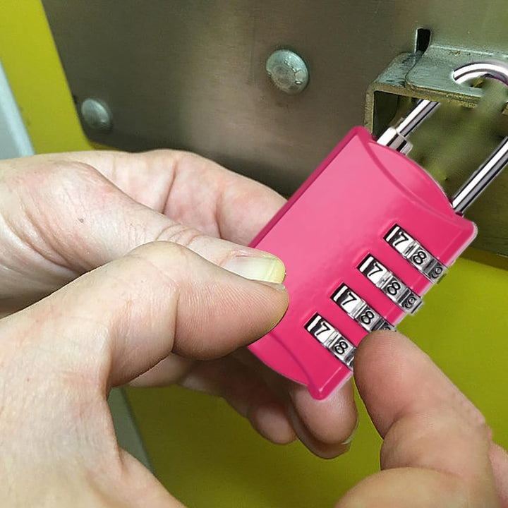 6 Stück Vorhängeschloss Zahlenschloss, Vorhängeschloss Mit 4 Stellig Zahlencode, Schloss mit Zahlenc