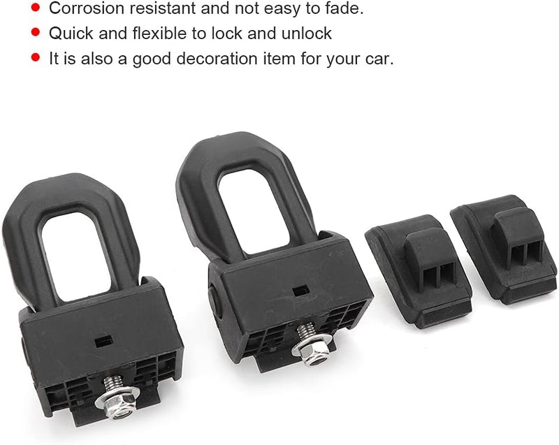 KIMISS für Wrangler JK JL 2007-2018 Original Schwarz Schwarz Edelstahl Latch Locking Hood Catch Kit