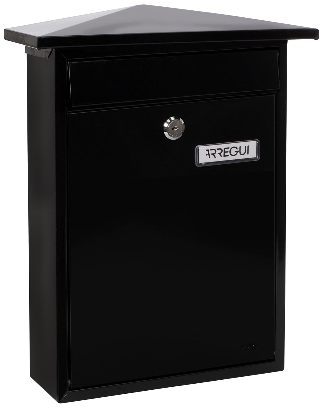 Arregui Home E5714 Individueller Briefkasten aus Stahl, Grösse M (DIN A4), Schwarz, Schwarz