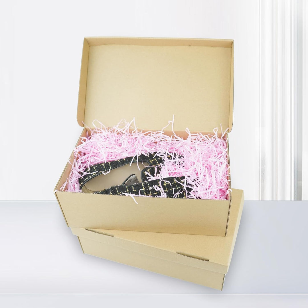 STRBOXONG Schuhkarton mit Deckel, 30x18x10 cm, Mehrzweck-Aufbewahrungsbox für Haus, Büro, Organisati