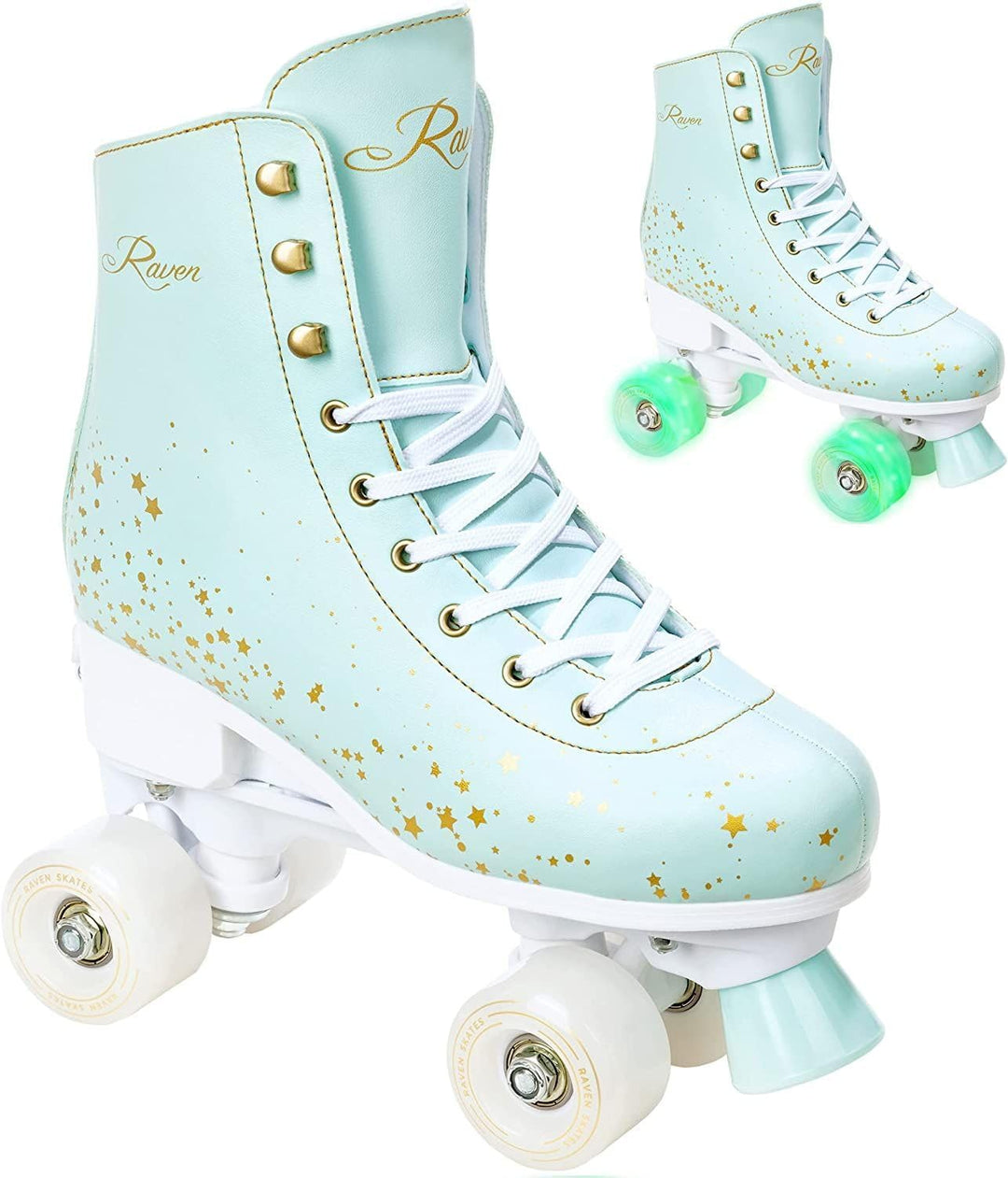 RAVEN Rollschuhe Roller Skates für Kinder Erwachsene Mädchen Damen verstellbar 39-42 (25-26,5cm) Noa