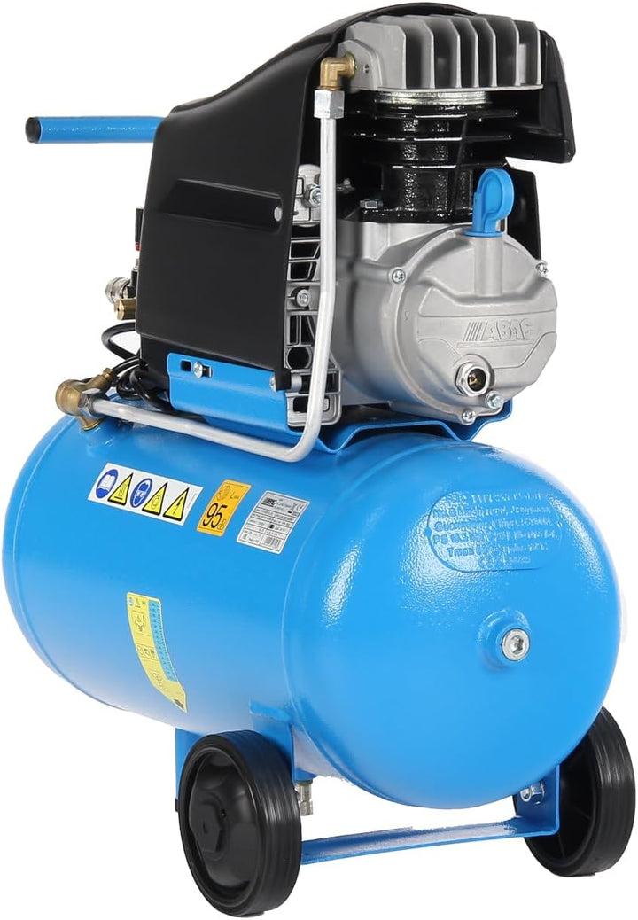 ABAC Luftkompressor POLE POSITION L20, 24-Liter Luftkompressor, Doppeldruckmesser, Max. Druck 10 Bar