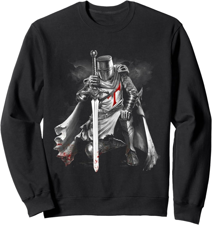 Knight Templar Knee - Jesus - Cross - Knight Warrior Men Tee Sweatshirt