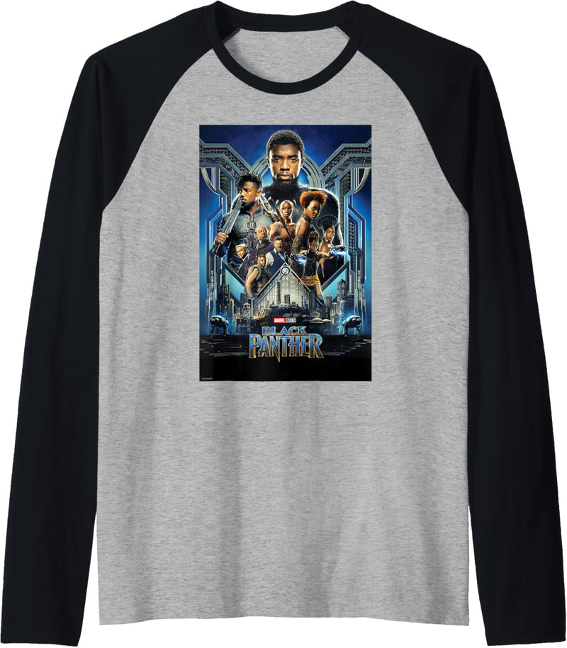 Marvel Studios Black Panther Movie Poster Raglan