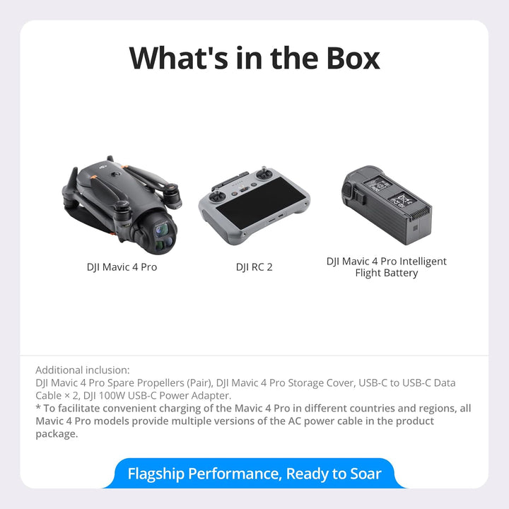 DJI Mavic 4 Pro Drohne mit DJI RC 2, Flaggschiff Triple Kamera Drone mit 100 MP 4/3-CMOS-Hasselblad-