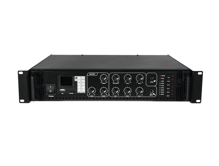 OMNITRONIC MPZ-120.6P ELA-Mischverstärker | 6-Zonen-ELA-Mono-Mischverstärker mit MP3-Player & IR-FB,