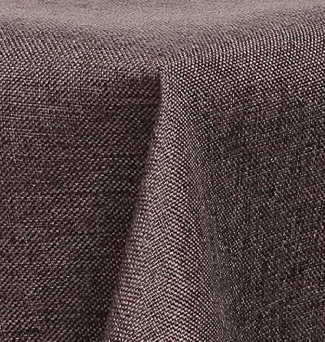 Textil Tischdecke - Leinen Optik - wasserabweisend Eckig 160x320 (Braun, ca. 160 x 320 cm) Braun ca.