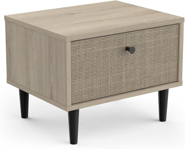 Demeyere Nachttisch – 1 Schublade – Saigon, Eichenholz, braun, L 44,6 x P 35,9 x H 34,3 cm
