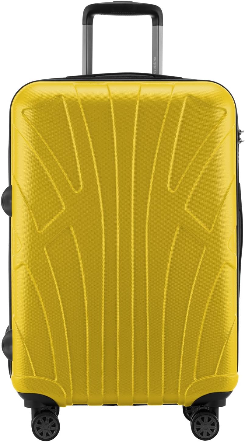 Suitline - 2er Koffer-Set Trolley-Set Rollkoffer Hartschalen-Koffer Reisekoffer, TSA, 66 cm, 100% AB