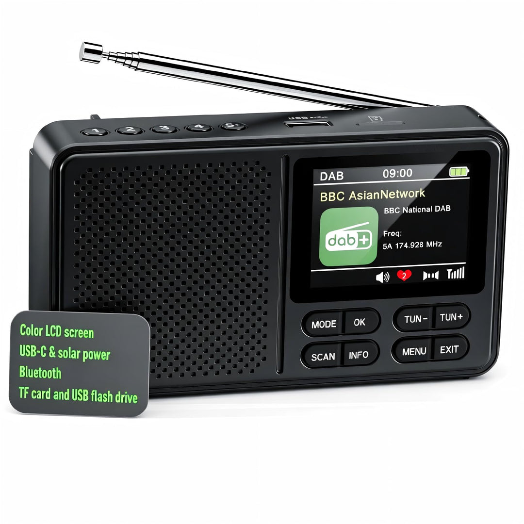 DAB Radio, DAB+ und UKW-Radio mit 2,4" Farbdisplay Küchenradios