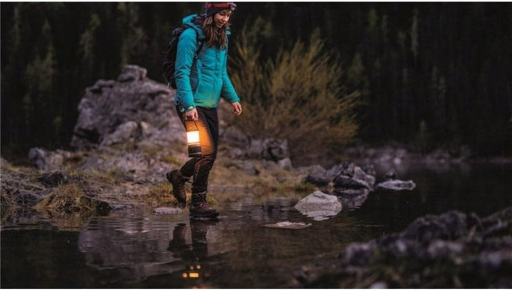 Robens Lighthouse, aufladbar Camping Laterne, Schwarz/Grün, 9.5 x 18.5 cm