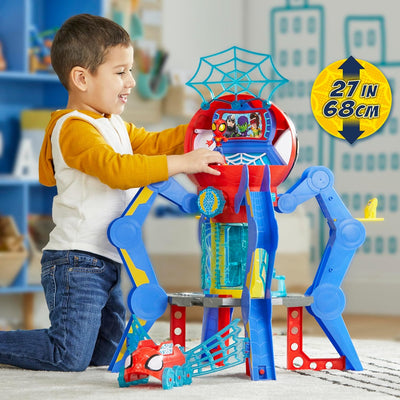 Marvel Spidey und Seine Super-Freunde Web-Spinners Web-Quartier Spielset mit Spidey Action-Figur, Fa