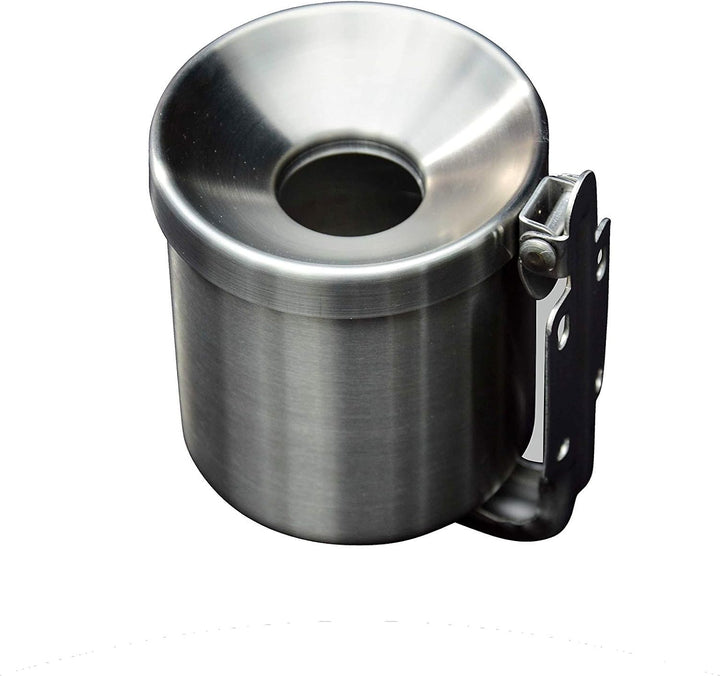Edelstahl Kipp Wandaschenbecher 0,6 L (90 x100mm). Sicherheitsaschenbecher für Gastronomie und Zuhau