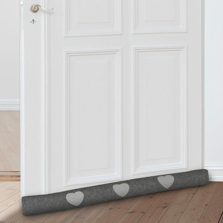 Beautissu 2er Set Zugluftstopper 120 cm lang Tuuli HR - Windstopper als Türvorleger, Haustür Rolle u