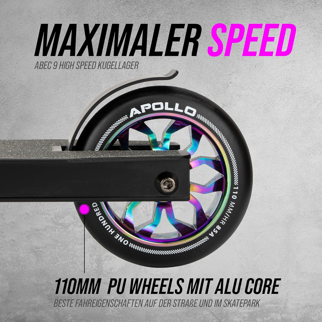 Apollo Stuntscooter Hawk - Freestyle Kickscooter für Kinder und Erwachsene, Kinderroller, Trick Roll