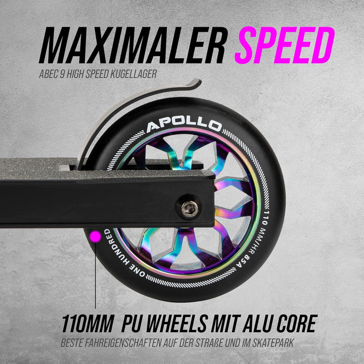 Apollo Stuntscooter Hawk - Freestyle Kickscooter für Kinder und Erwachsene, Kinderroller, Trick Roll