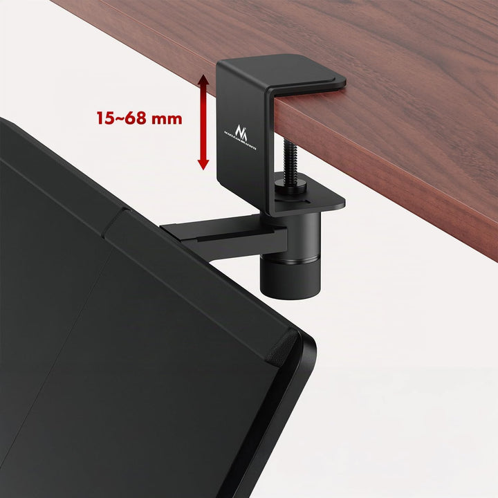 Maclean MC‑108 B Tastaturhalter unter Schreibtisch | Einstellbare Neigung und Kurbel + Handgelenkauf