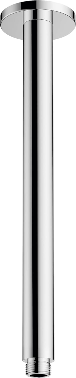 hansgrohe Deckenanschluss Vernis Blend, Deckenanschluss 30cm, Chrom Chrom Mattschwarz, Chrom Mattsch