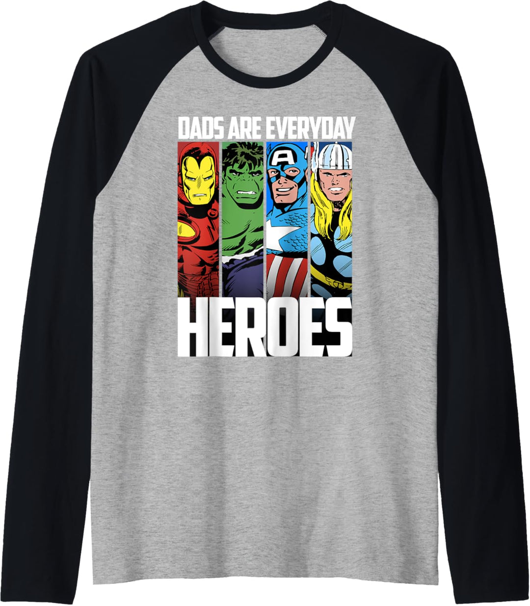 Marvel Avengers Vatertag Everyday Heroes Raglan