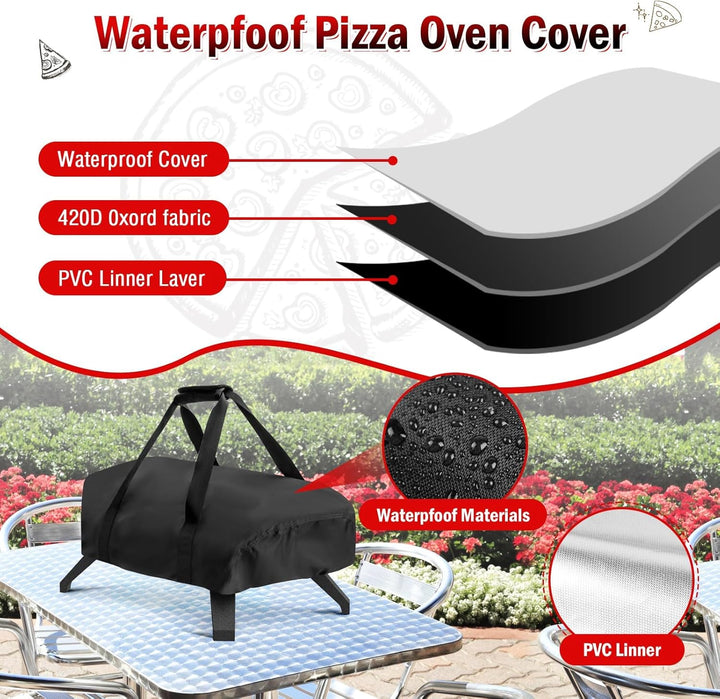 Pizzaofen Abdeckung für Ooni Koda 12, 420D Wasserdicht Pizzaofen Tragetasche Oxford-Stoff Pizzaofen