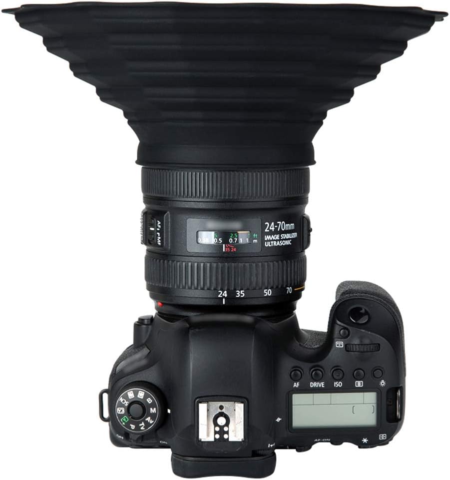 JJC Silikon Gegenlichtblende für Canon Nikon DSLR Kamera Objektiv Aussendurchmesser 53mm ~ 72mm, Gla