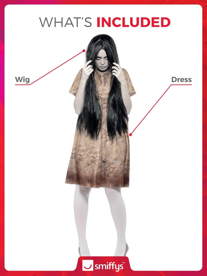 Evil Spirit Costume (M) M - UK Size 12-14 Grau, M - UK Size 12-14 Grau