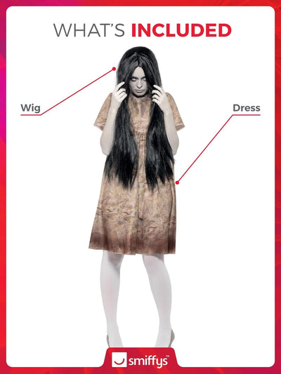 Evil Spirit Costume (L) L - UK Size 16-18 Grau, L - UK Size 16-18 Grau