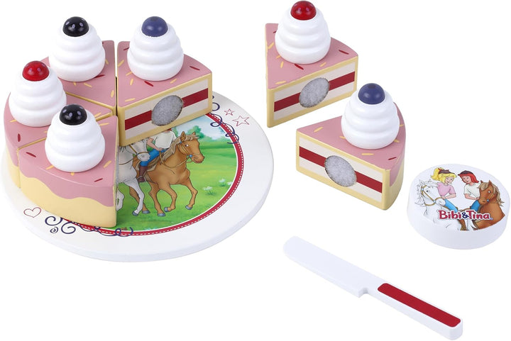 tanner DER KLEINE KAUFMANN TANNER Deco - Torte Bibi und Tina zum schneiden aus Holz, Zubehör für Kau