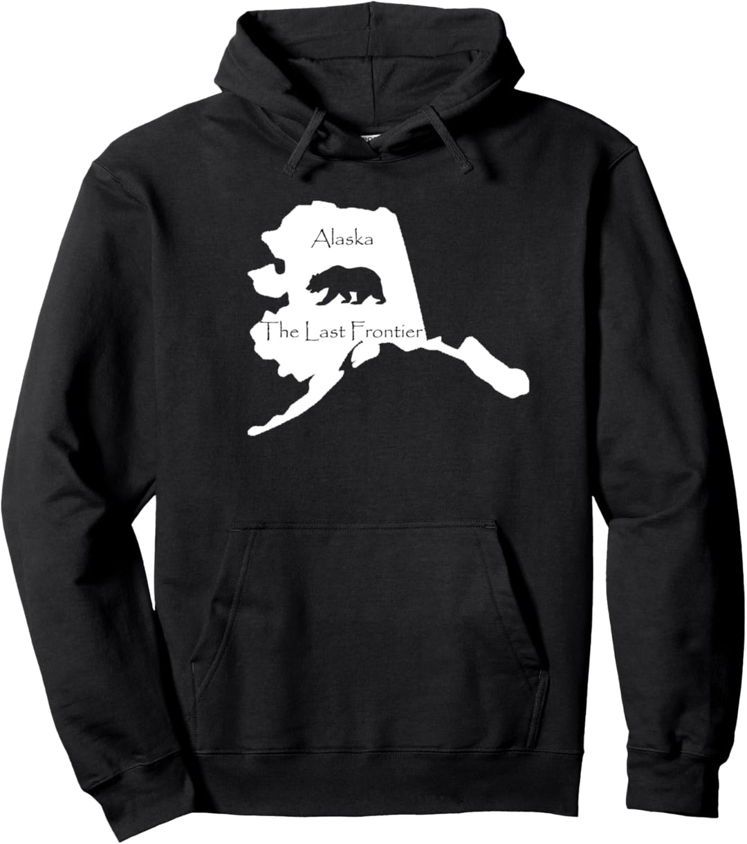 Souvenir Gift Alaska Last Frontier Grizzly Bear Pullover Hoodie