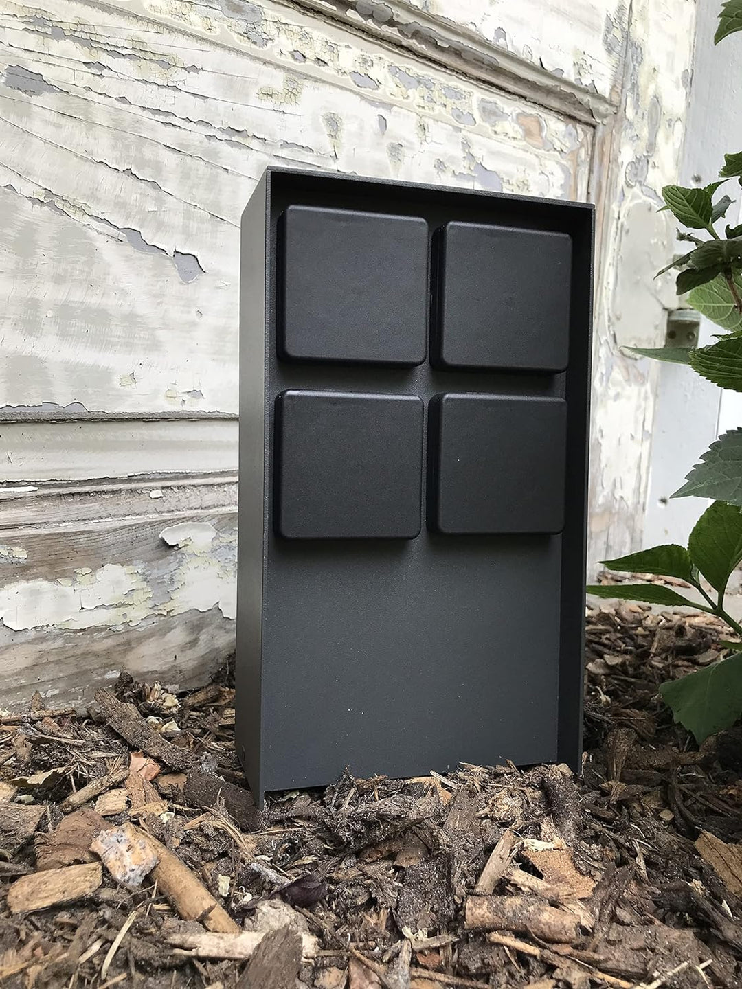 Bold 19561 Abano Aussen-Steckdose-Garten (Steckdosen-Säule) mit 4-Fach Stecker in Anthrazit (IP44 Ou