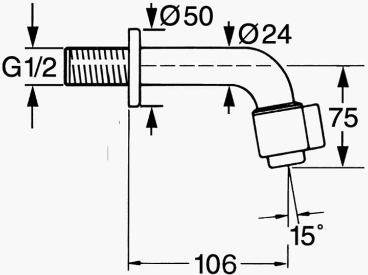 Hansa – Nova Wasserhahn Waschbecken Wandbild kaltem Wasser oder premezclada (106 mm) chrom (00868101