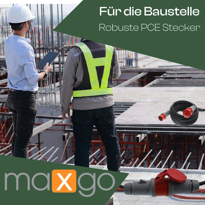 netbote24 CEE Mennekes Verlängerungskabel 32A 400V mit Phasenwender Gummileitung H07RN-F 5x4 5g4 IP4