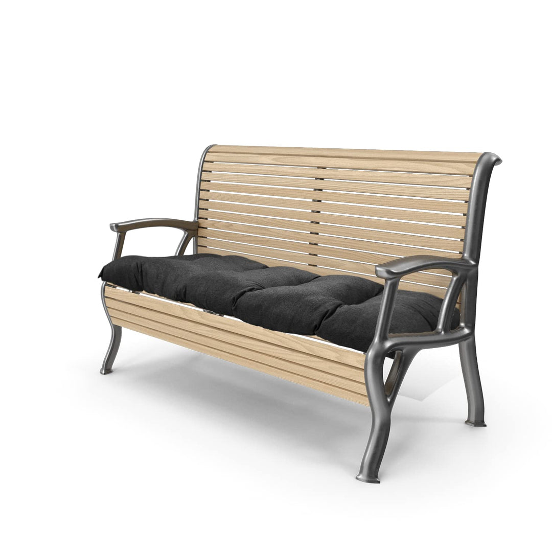 Grand Filippo Sitzkissen Bank 100 x 55 cm Schwarz - Wasserdicht Sitzkissen Garten Beständig Gegen Sc