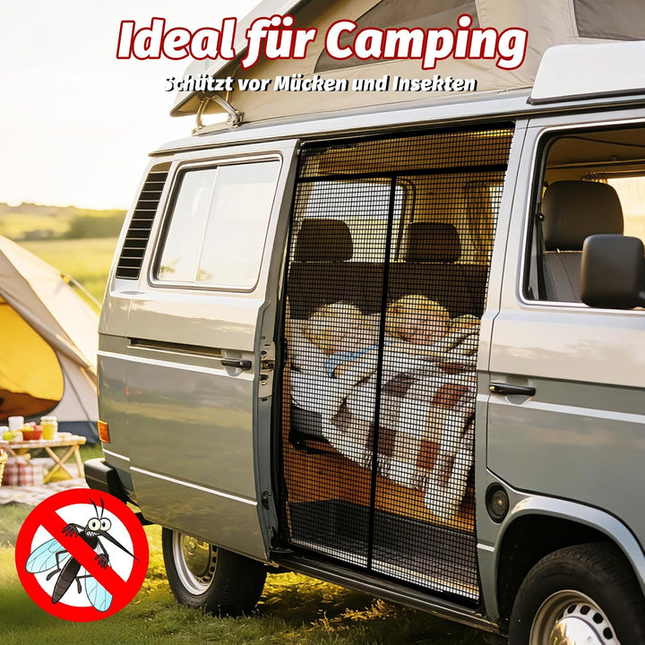 Magnetic Mosquito Net Compatible with VW Bus T5 T6 for Sliding Door, Car Fly Screen with Insect Prot