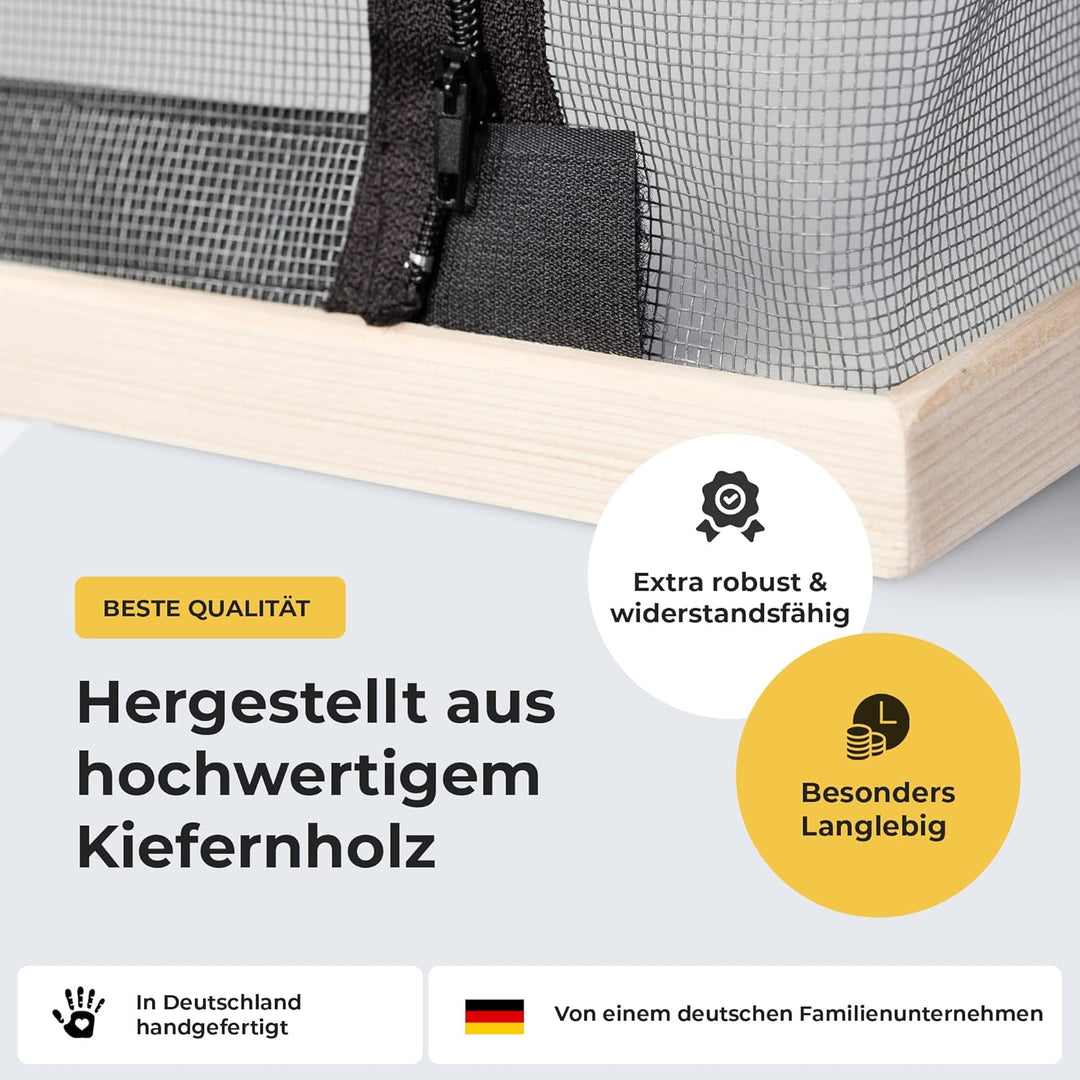 L.E.W. Reifeschrank – Reife- und Trockenschrank aus Naturholz für Fleisch, Wurst, Käse und Fisch | H