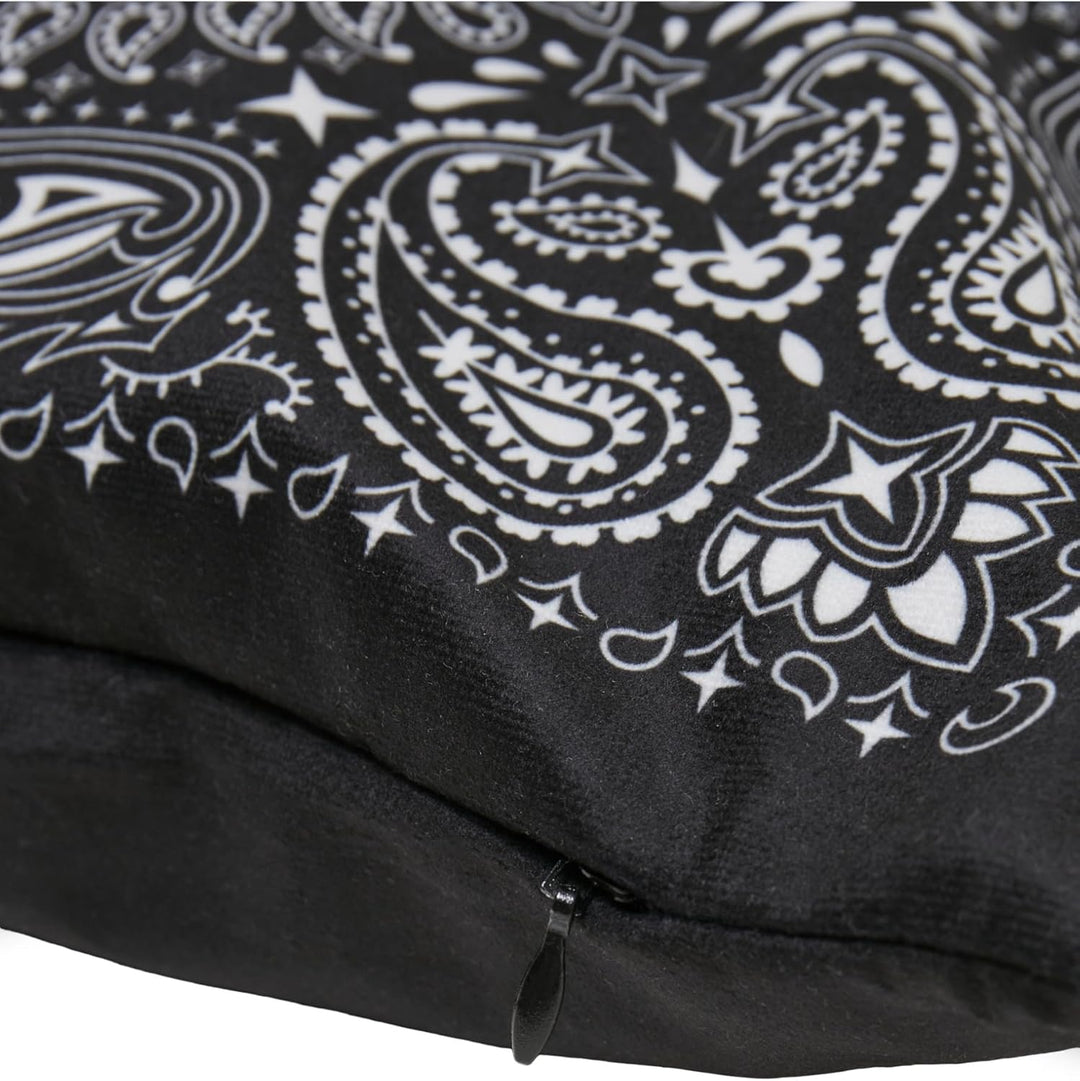 Urban Classics Accessoires Bandana Print Cushion Set Einheitsgrösse Black/White, Einheitsgrösse Blac