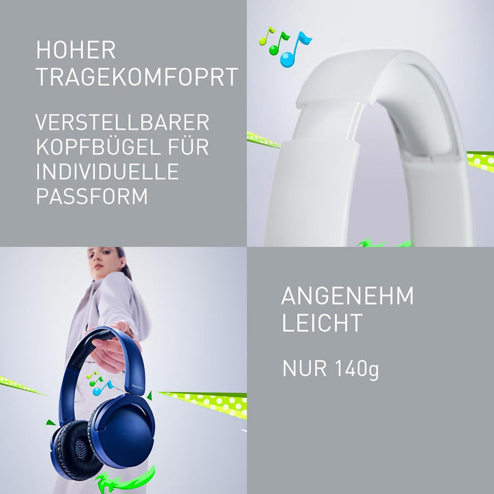 Panasonic HF630B, Kabelloser Street-Kopfhörer, On-Ear, eingebautes Mikrofon, Bluetooth 5.3, Multipoi