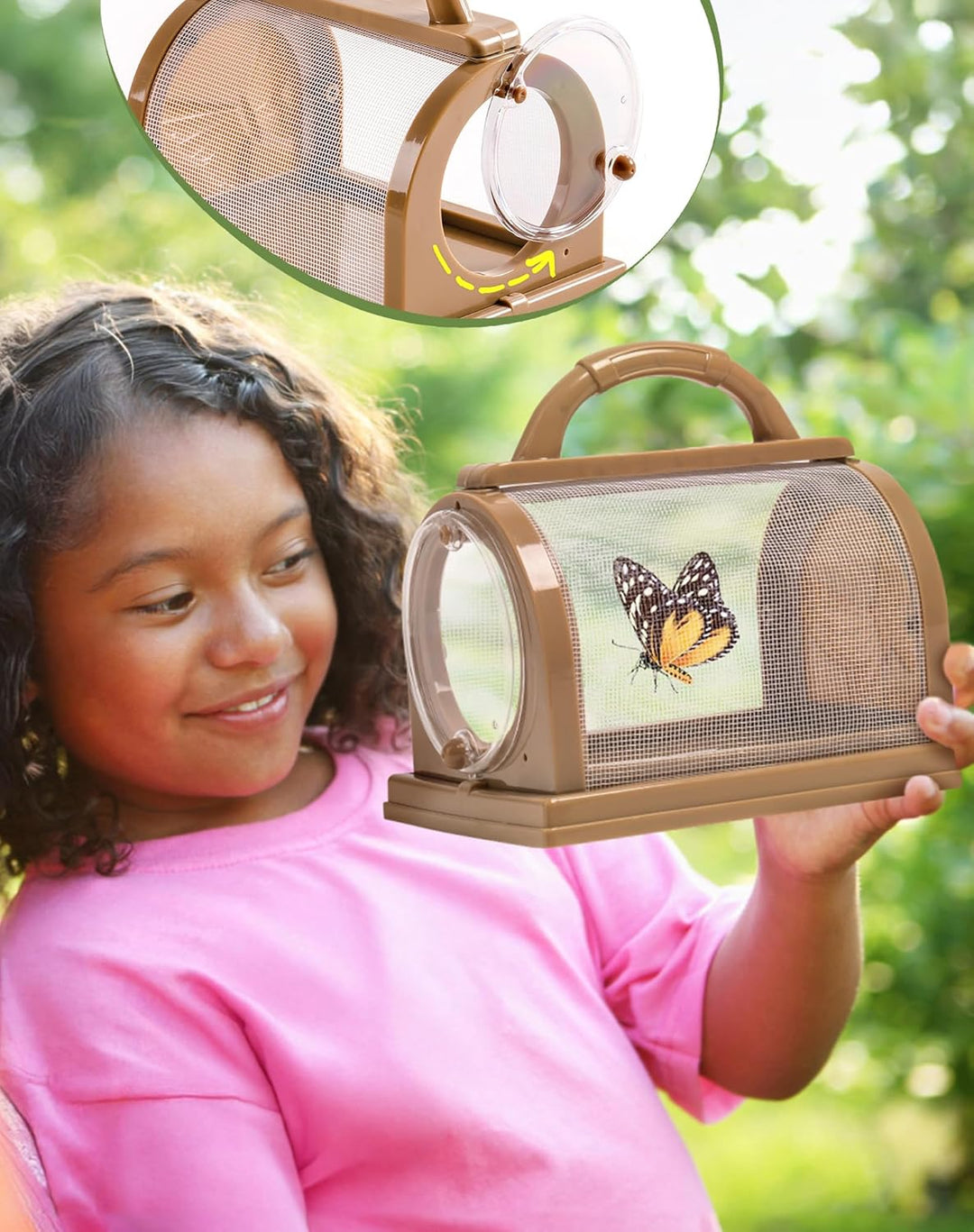 ROBOTIME Kinder Entdecker Kit, mit Insektennetz, Lupe, Insektenbeobachter, Schmetterlingsnetz, Outdo