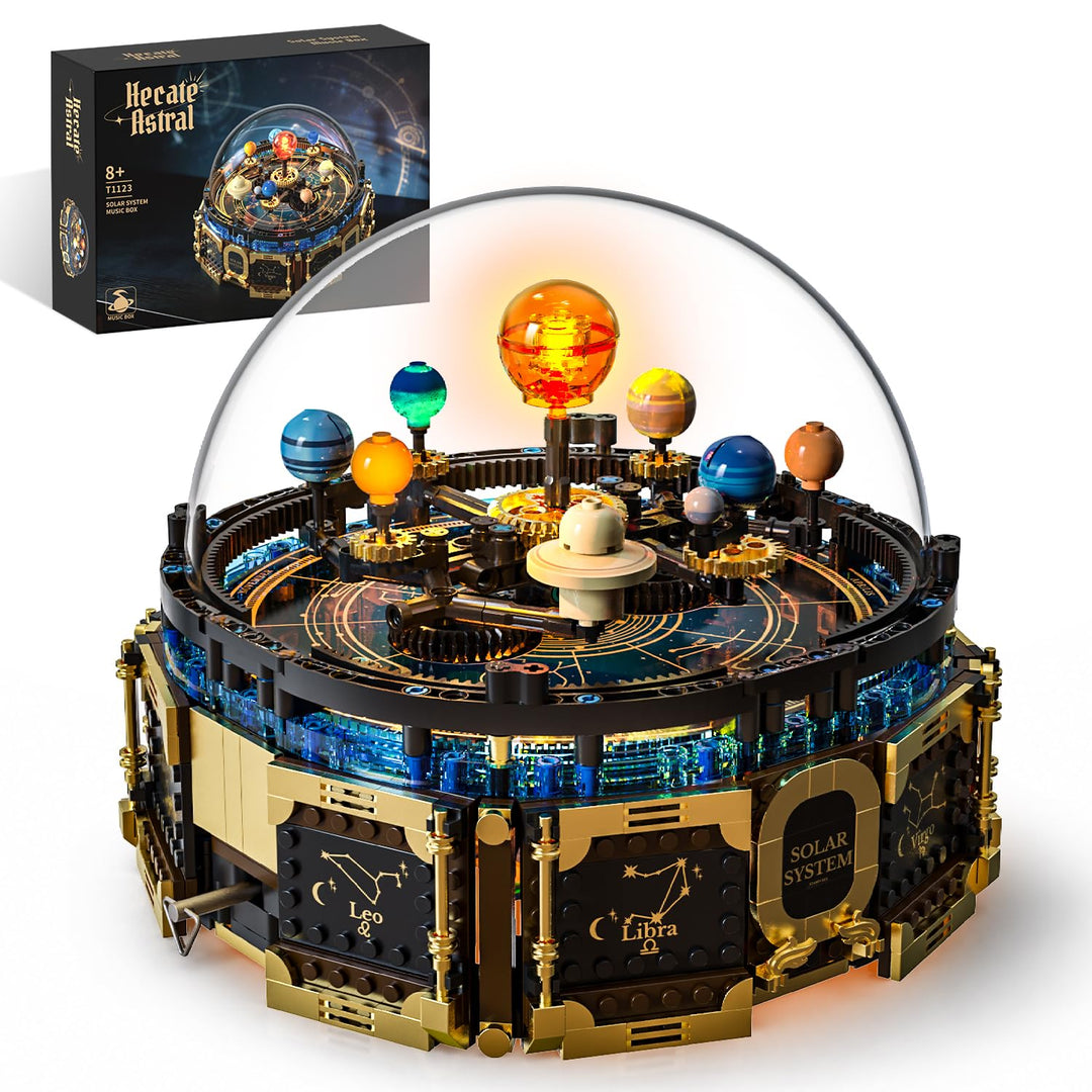 Technik Sonnensystem Modell ab 6 8 10+ Jahre Jungen Kinder, Space Musikbox | Technic Sonnensystem mi