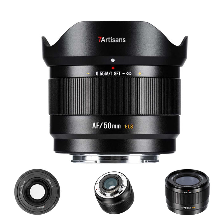 7artisans AF 50mm F1,8 APS-C E-Objektiv, 180g, grosse Blende, Autofokusobjektiv mit Gesichts-/Augene